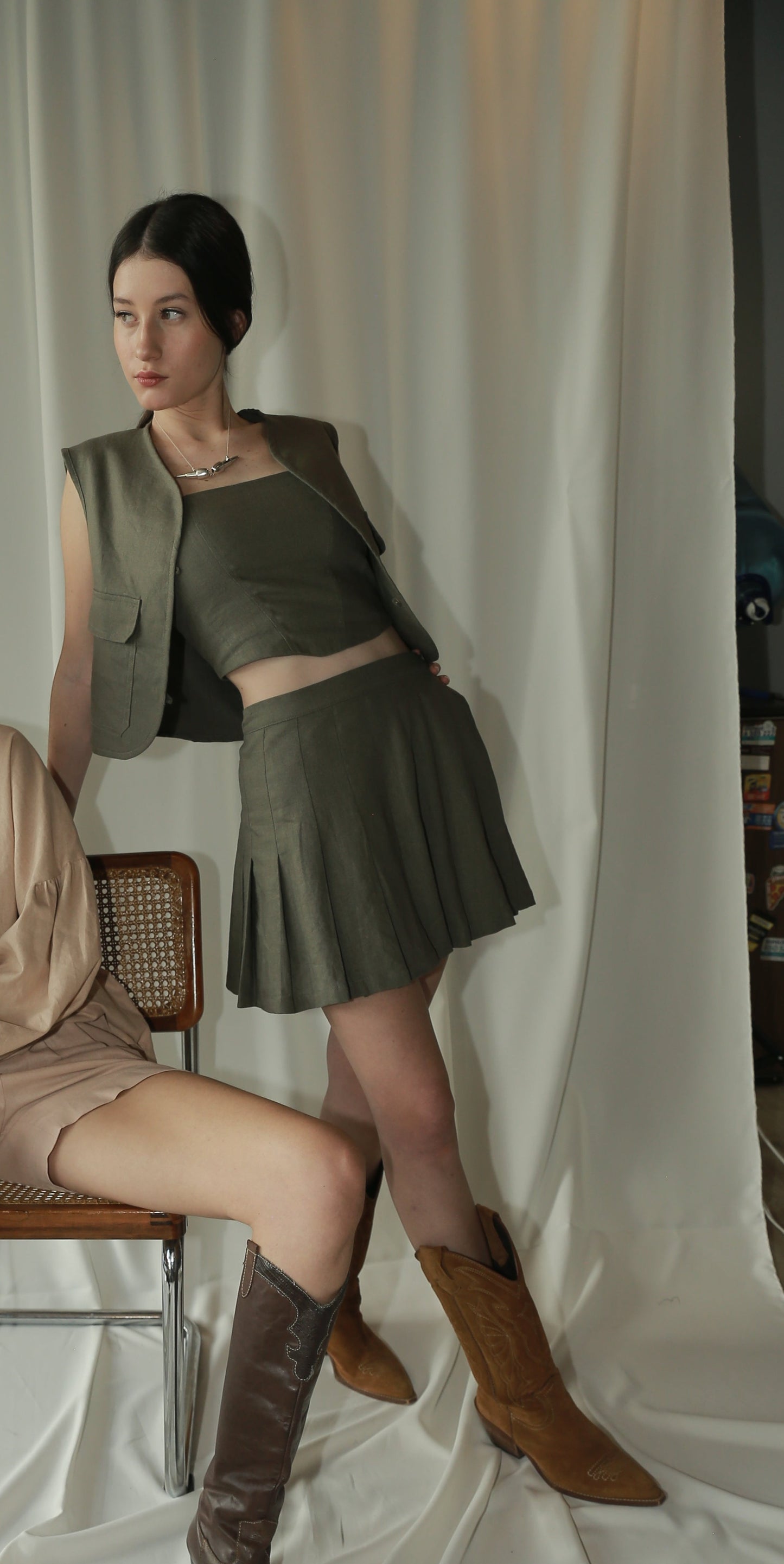 Palo Pleated Skirt